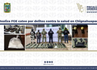 FGE asegura arsenal y droga en inmueble de Chignahuapan