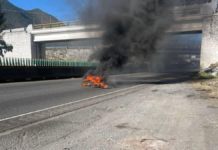 Quema de llantas provoca cierre parcial en la Puebla-Orizaba