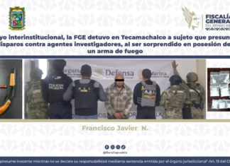 FGE detiene a hombre por intento de homicidio en Tecamachalco