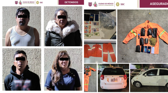 Detienen a banda que fingía ser barrenderos para robar en CDMX