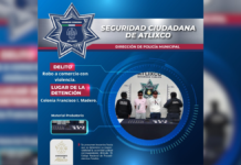 Detienen a dos personas por robo a comercio en Atlixco