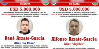 EU ofrece 10 mdd por hermanos del Cártel de Sinaloa