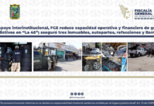 FGE asegura inmuebles y autopartes robadas en la 46 Poniente