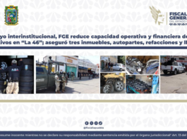 FGE asegura inmuebles y autopartes robadas en la 46 Poniente