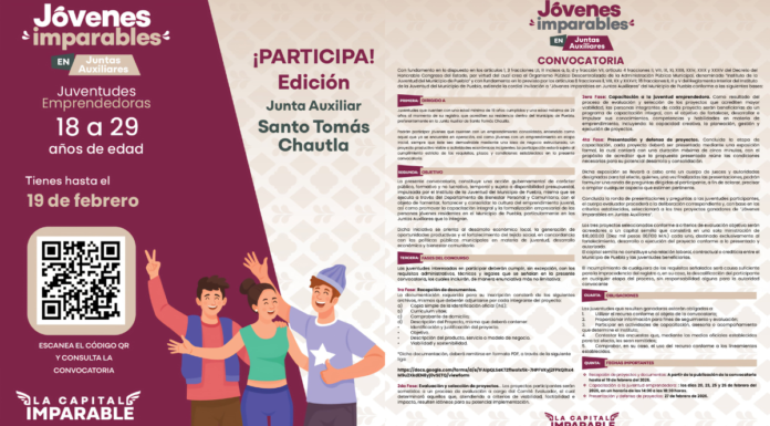 Pepe Chedraui lanza convocatoria “Jóvenes Imparables en Juntas Auxiliares”