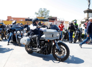 Armenta participa en Mega Rodada con 6 mil motociclistas