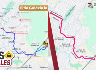 Suman dos nuevos recorridos de transporte temporal en Puebla
