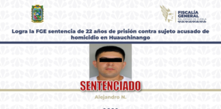 Dictan 22 años de prisión a responsable de homicidio en Huauchinango