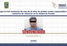 Sentencian a 15 años a agresor por tentativa de violación en Puebla