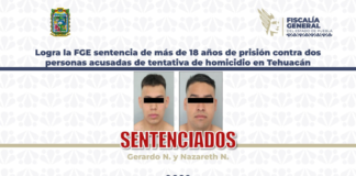 Dan 18 años a dos implicados por ataque armado en Tehuacán
