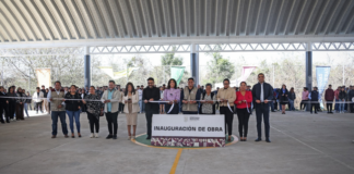 Omar Muñoz entrega techado en escuela superior de Sanctórum