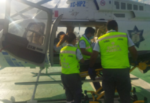 Trasladan en ambulancia aérea a joven herido de Chiautla a Puebla
