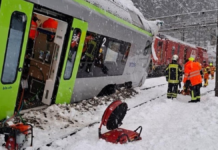Tren se descarrila en los Alpes suizos y deja cinco heridos