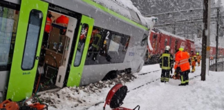 Tren se descarrila en los Alpes suizos y deja cinco heridos