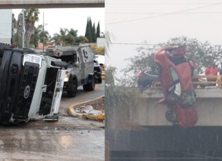 Al menos cinco accidentes viales en Periférico Ecológico tras lluvia