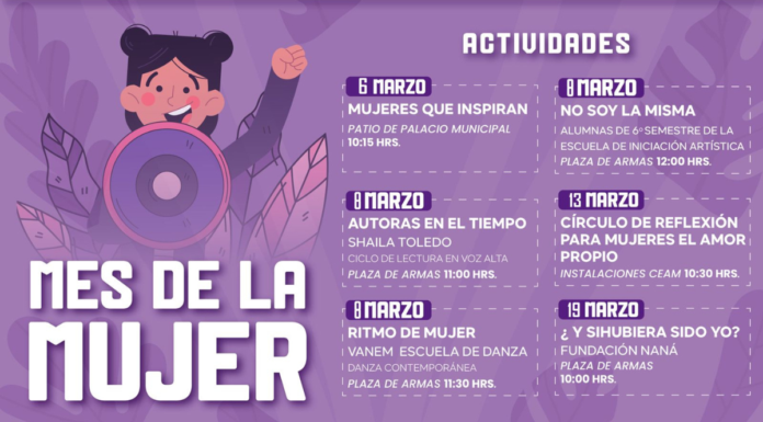 Atlixco celebrará el Día de la Mujer con festival y actividades