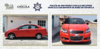 SSC Cholula recupera vehículo con reporte de robo en San Cristóbal Tepontla