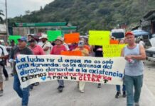 Habitantes de La Ceiba en Xicotepec protestan por falta de agua