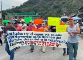 Habitantes de La Ceiba en Xicotepec protestan por falta de agua