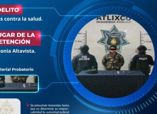 Detienen a hombre consumiendo droga en calles de Atlixco