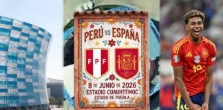 España enfrentará a Perú en el Estadio Cuauhtémoc el 8 de junio
