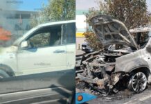 Vehículo arde en Periférico Ecológico por falla mecánica