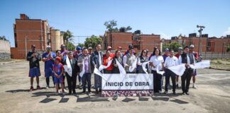 Cuautlancingo inicia construcción de cancha de fútbol 5 en Deportivo Uranga