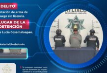 Policía de Atlixco detiene a hombre por portación ilegal de escopeta