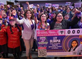 Develan billete de Lotería Nacional por aniversario de la Ley Olimpia