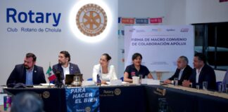 Lupita Cuautle firma convenio con Club Rotario para impulsar proyectos sociales