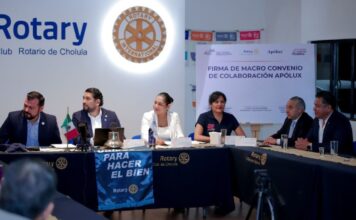 Lupita Cuautle firma convenio con Club Rotario para impulsar proyectos sociales