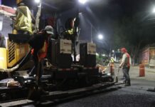 Avanza rehabilitación en Prolongación de Reforma con trabajo nocturno