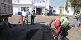 Supervisan programa de bacheo en la Inspectoría de Guadalupe Hidalgo