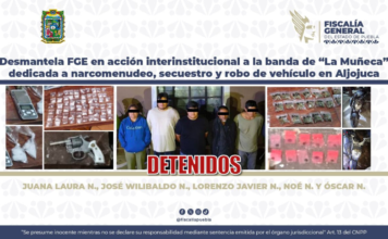Desarticulan banda de “La Muñeca” en Aljojuca; hay cinco detenidos