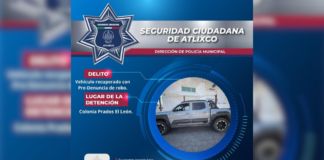 Recuperan camioneta con predenuncia de robo en Atlixco