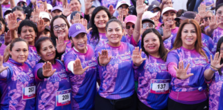 Lupita Cuautle conmemora el 8M con carrera por la igualdad