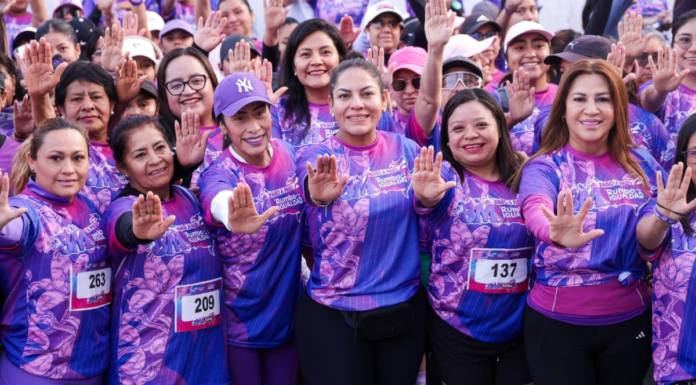 Lupita Cuautle conmemora el 8M con carrera por la igualdad