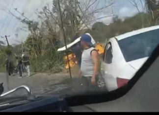 Choque entre mototaxi y auto deja varios heridos en Pantepec