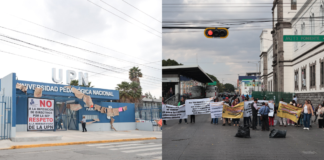 Dos manifestaciones de normalistas provocan afectaciones viales en Puebla