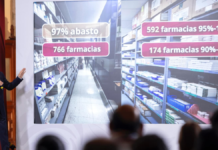 Destacan 97% en abasto de medicamentos del sector público