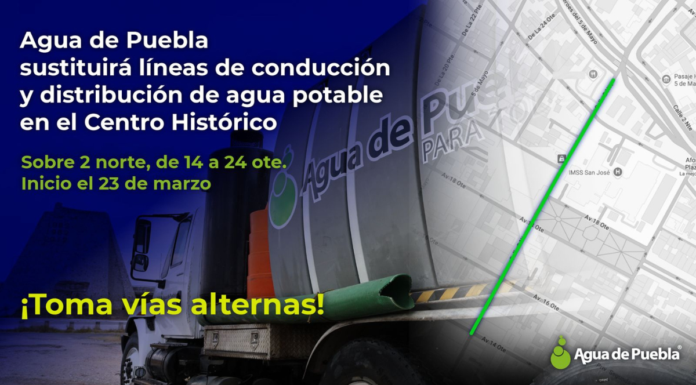 Agua de Puebla inicia sustitución de tuberías en el Centro Histórico