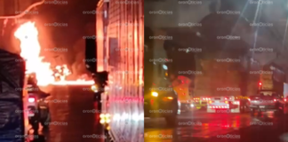 Muere policía tras chocar su patrulla e incendiarse en la México-Puebla