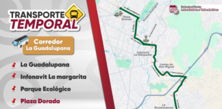 Habilitan recorrido temporal entre La Guadalupana y Plaza Dorada
