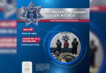 Detienen a joven por robo de cableado público en Atlixco