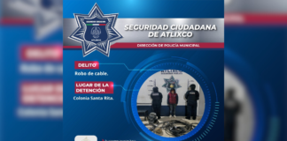Capturan a joven por robo de cableado público en Atlixco