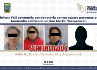 Condenan a cuatro por homicidio calificado en San Martín Texmelucan