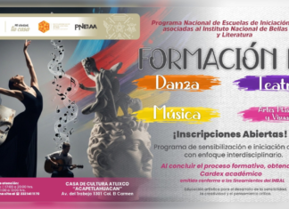 Atlixco abre inscripciones para formación artística del INBAL