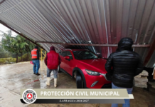 Fuerte granizada colapsa techo de primaria en Lafragua