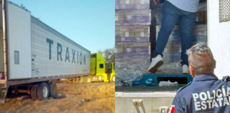 SSP recupera tractocamión con productos lácteos en Huixcolotla