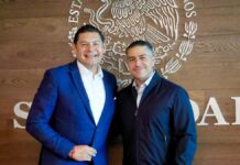Armenta y Harfuch coordinan acciones de seguridad en Puebla